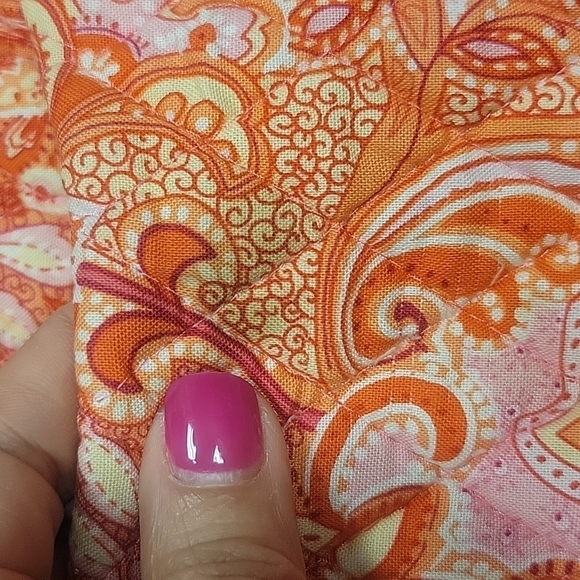 Vera Bradley Orange and Pink Shoulder Bag - Picture 3 of 5